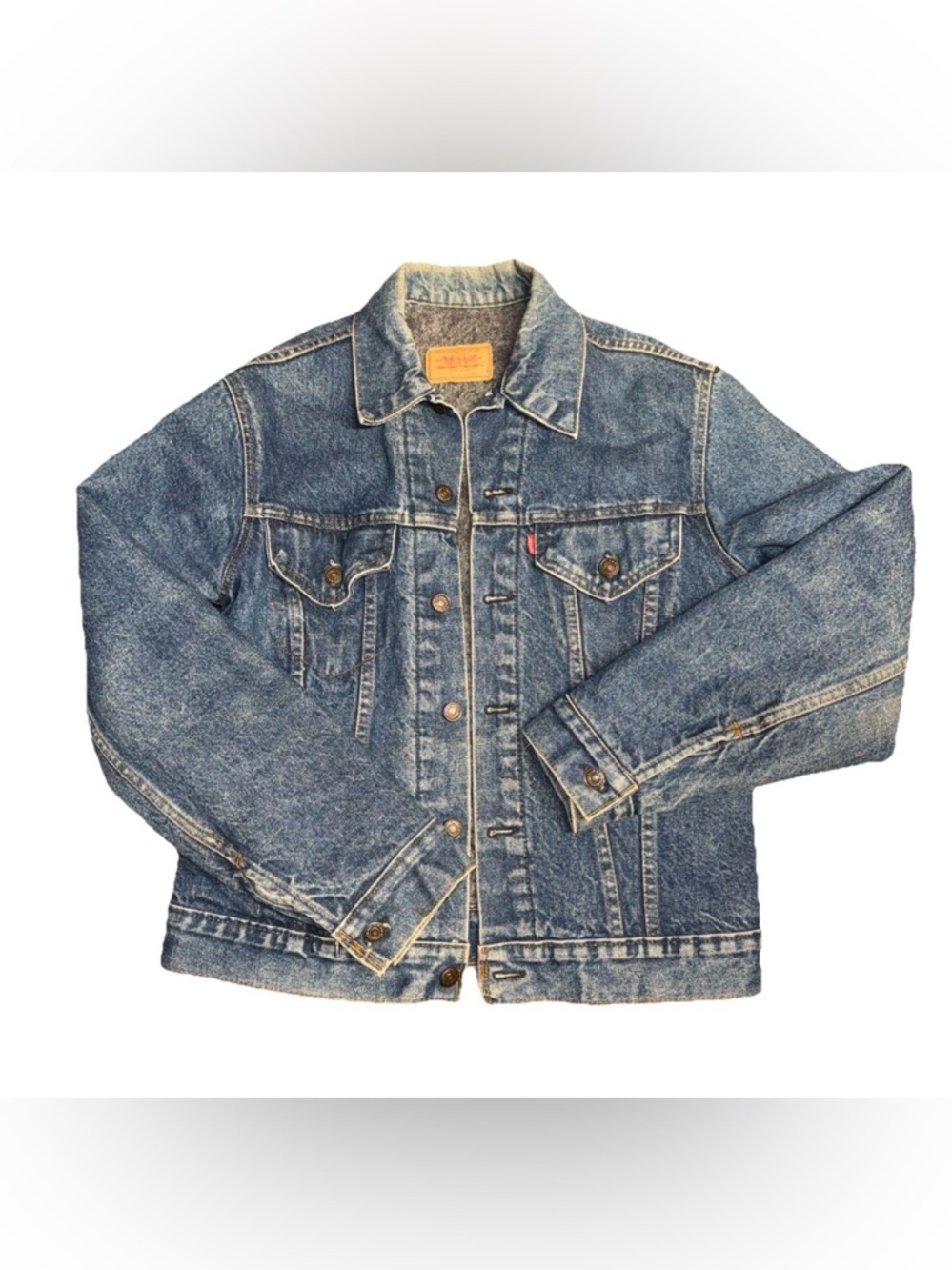 Vintage 70's Levis Denim Jacket Troy Blanket Lining 70505 0317 Size 40 / READ